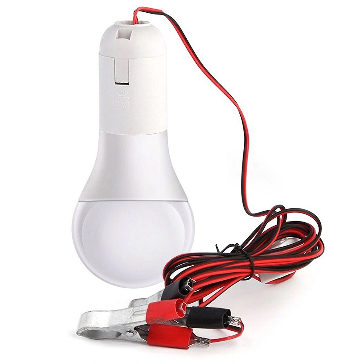 12 Volt 5Watt Anahtarlı Araç Çakmaklı-Maşalı Seyyar Led Ampul 180 Cm Kablolu