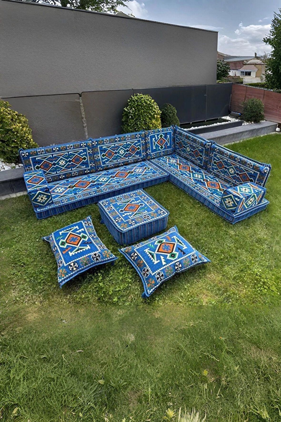 Şark Köşesi Yer Minderi Takımı Otantik Rahat Oturma Minderi Salon Balkon İçin