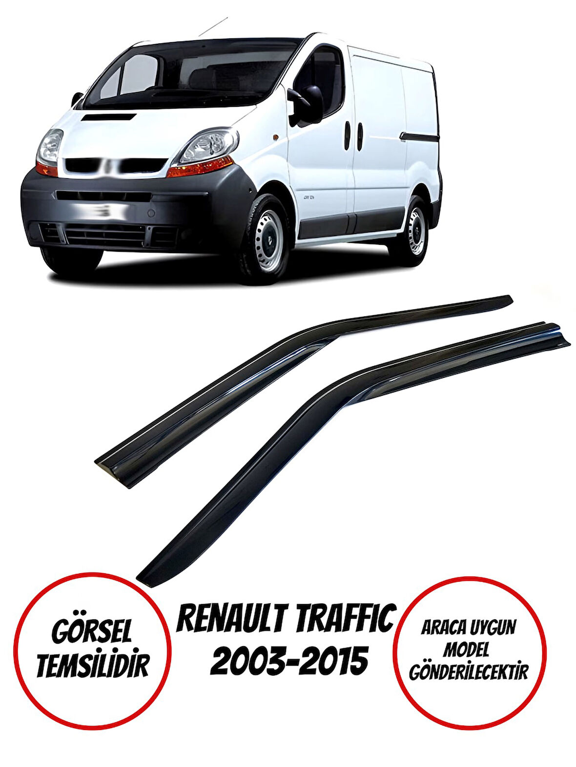Renault Traffic 2003-2015 Cam Rüzgarlığı 2li