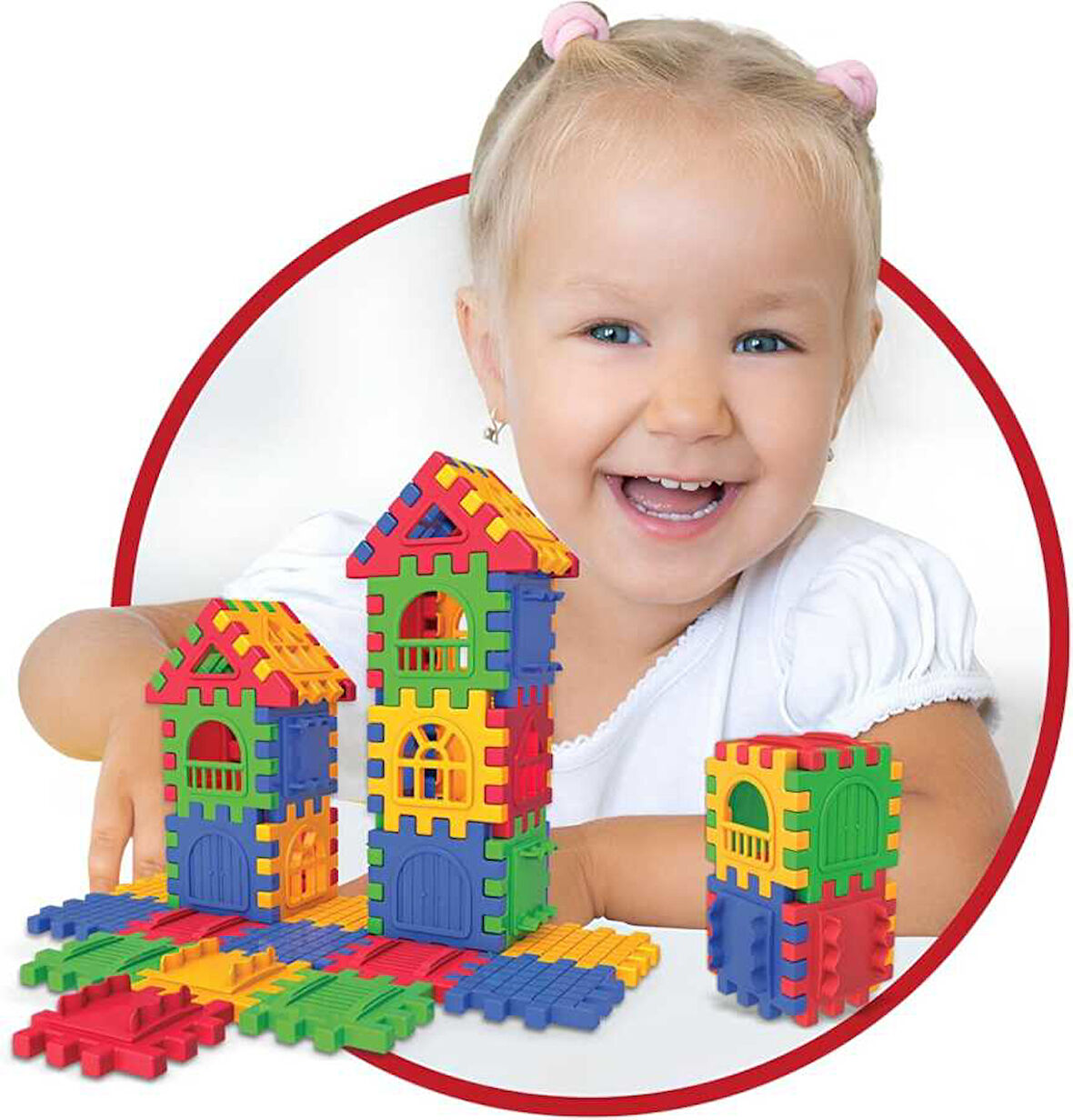 Puzzle City 3d Yapı Ve Tasarım Blokları 64 Parça Eğitici Oyuncak