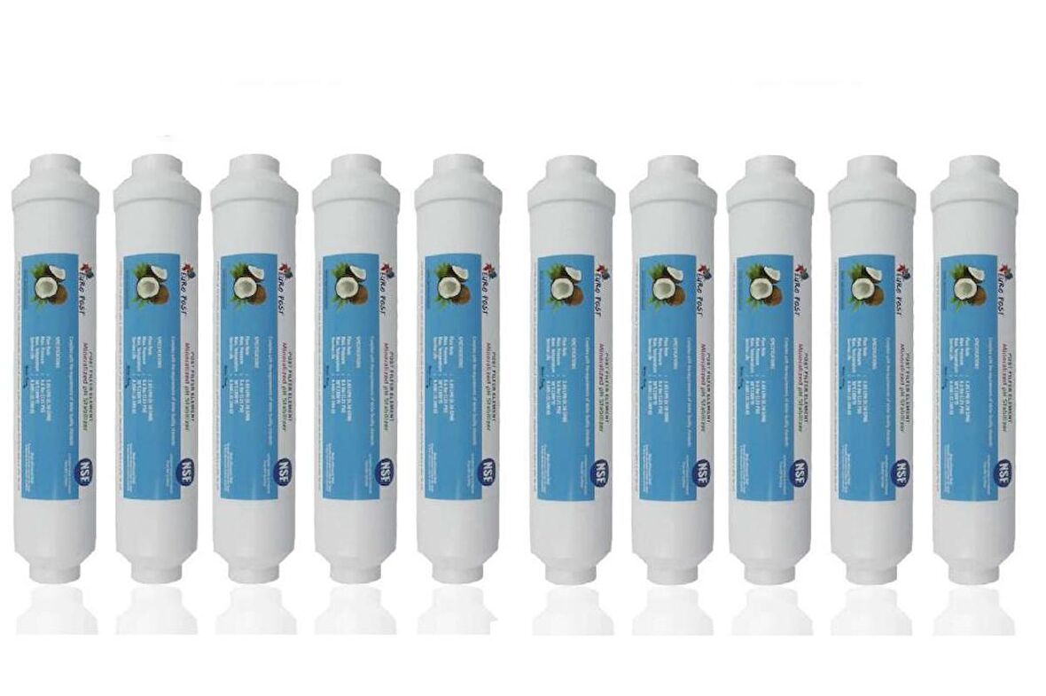 Su Arıtma Cihazı Filtresi NSF Onaylı 1840 Mesh Karbonlu Tatlandırıcı Son Karbon Filtre ( 10 Adet )