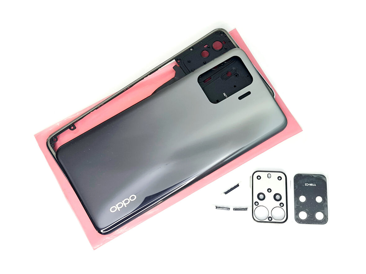 Tkgz Oppo Reno 5 Lite FULL kasa Arka Pil Batarya Kapağı Siyah