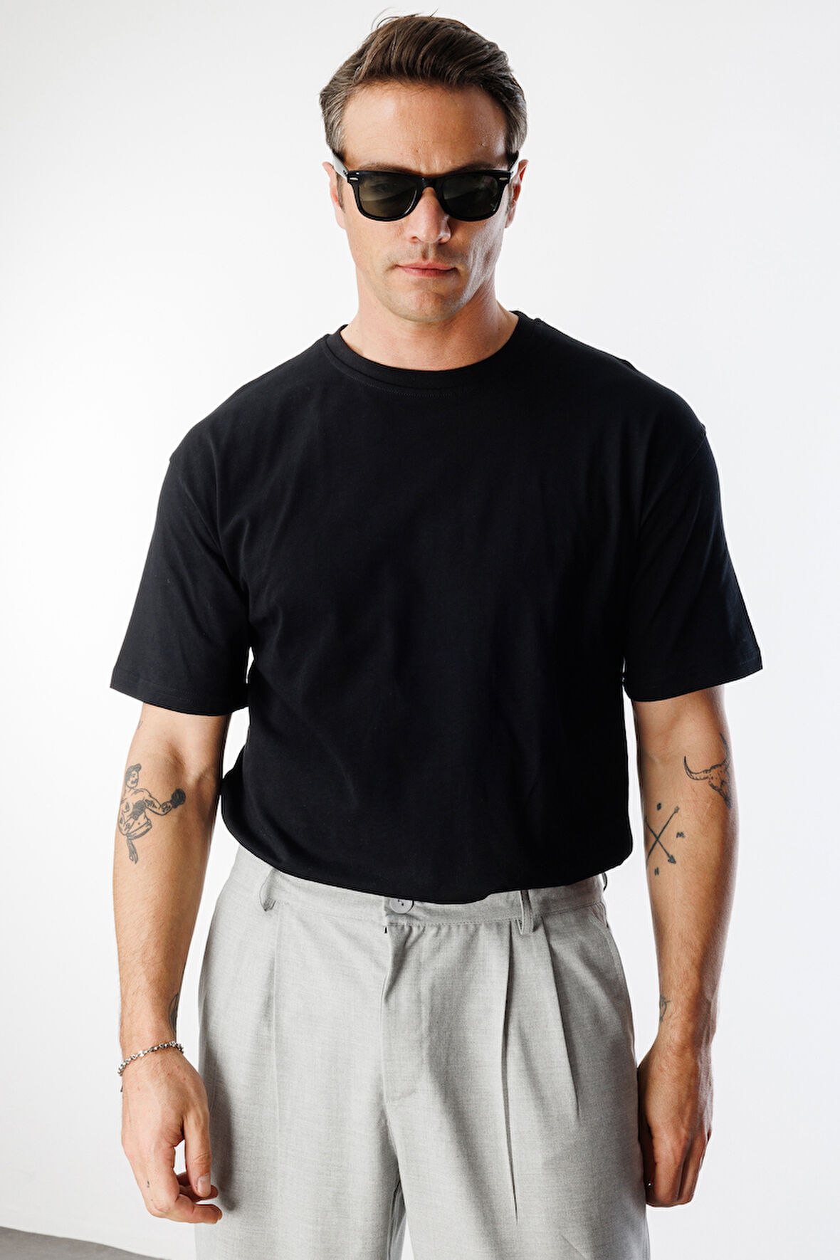  Erkek Oversize Fit %100 Organik Pamuk Bisiklet Yaka Tişört OVERSIZE-ERKEK-T-SHIRT