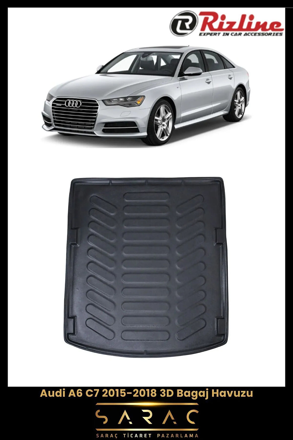 Rizline Audi A6 Sedan 2017 Model 3D Bagaj Havuzu