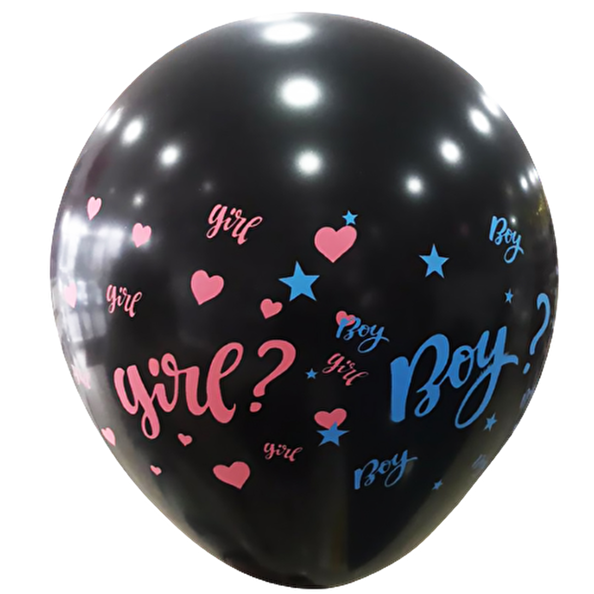 CİNSİYET BALONU 18'' SİYAH BASKILI GİRL ? BOY D.Ü 35TL