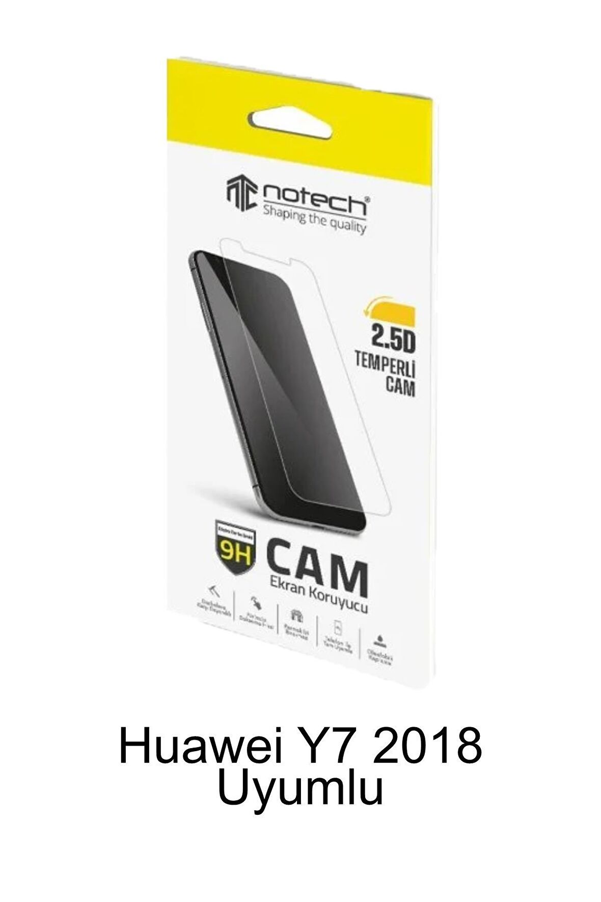 Huawei Y7 2018 Temperli Cam Ekran Koruyucu