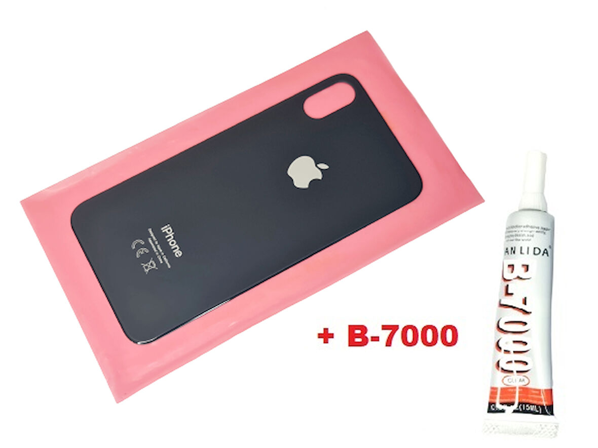 Tkgz İPhone X Arka Pil Batarya Kapağı (CAM+B-7000) SİYAH