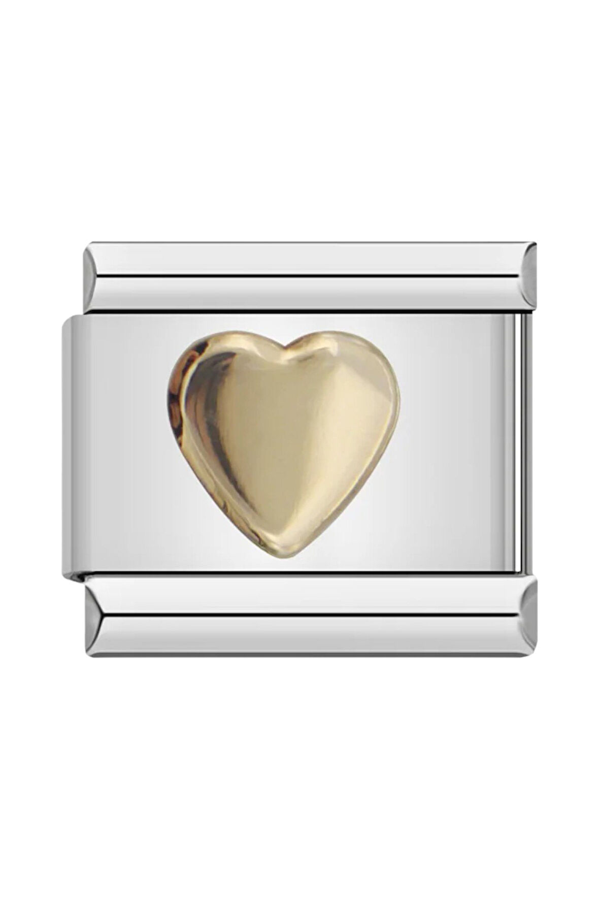 Gold Kalp Çelik İtalyan Charm