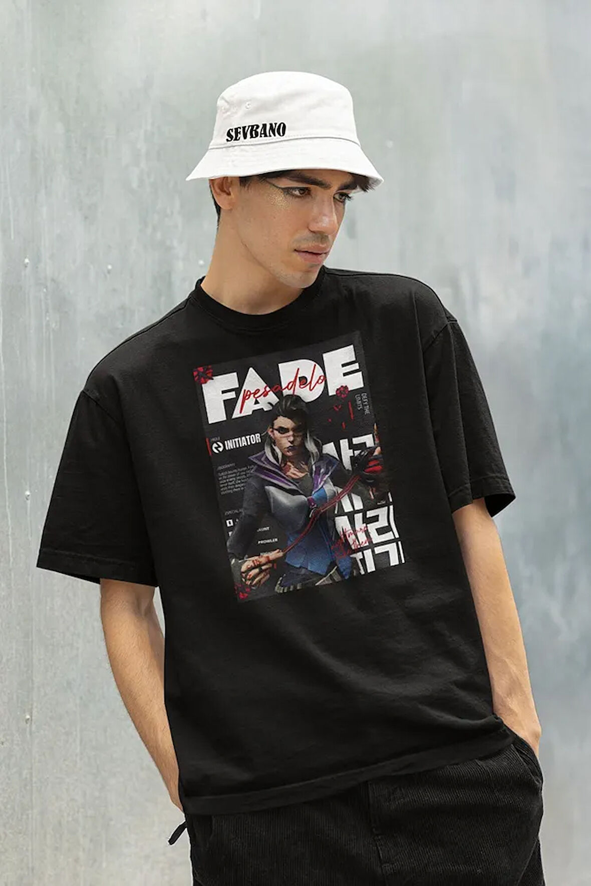Initiator Fade Baskılı Unisex Oversize Valorannt Tişört