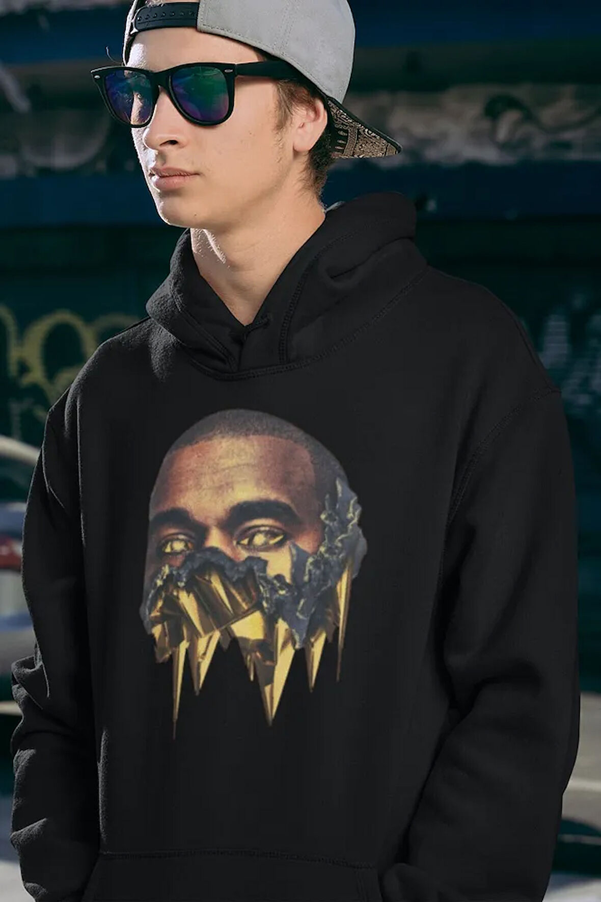 Tasarım Drake Rapper Baskılı Unisex Oversize Hoodie