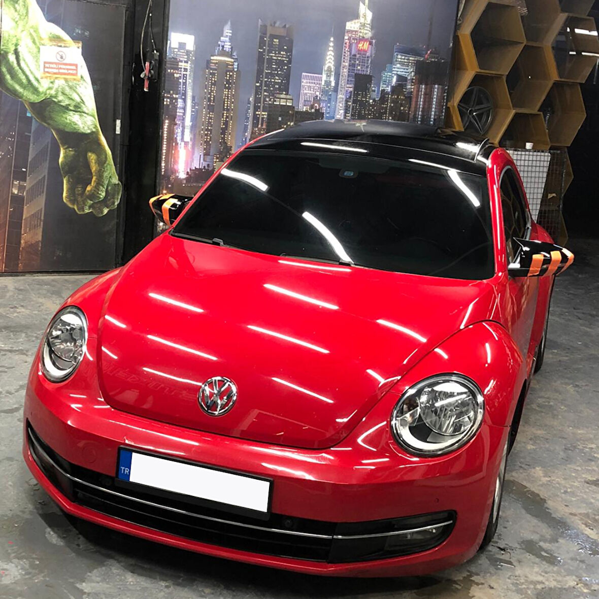   Volksvogen New Beetle 2011-2019 Batman Yarasa Ayna Kapağı Piano Black Abs Plastik