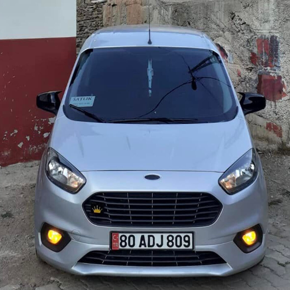  Ford Courier 2018-2021 Uyumlu Batman Yarasa Ayna Kapağı Piano Black Abs Plastik