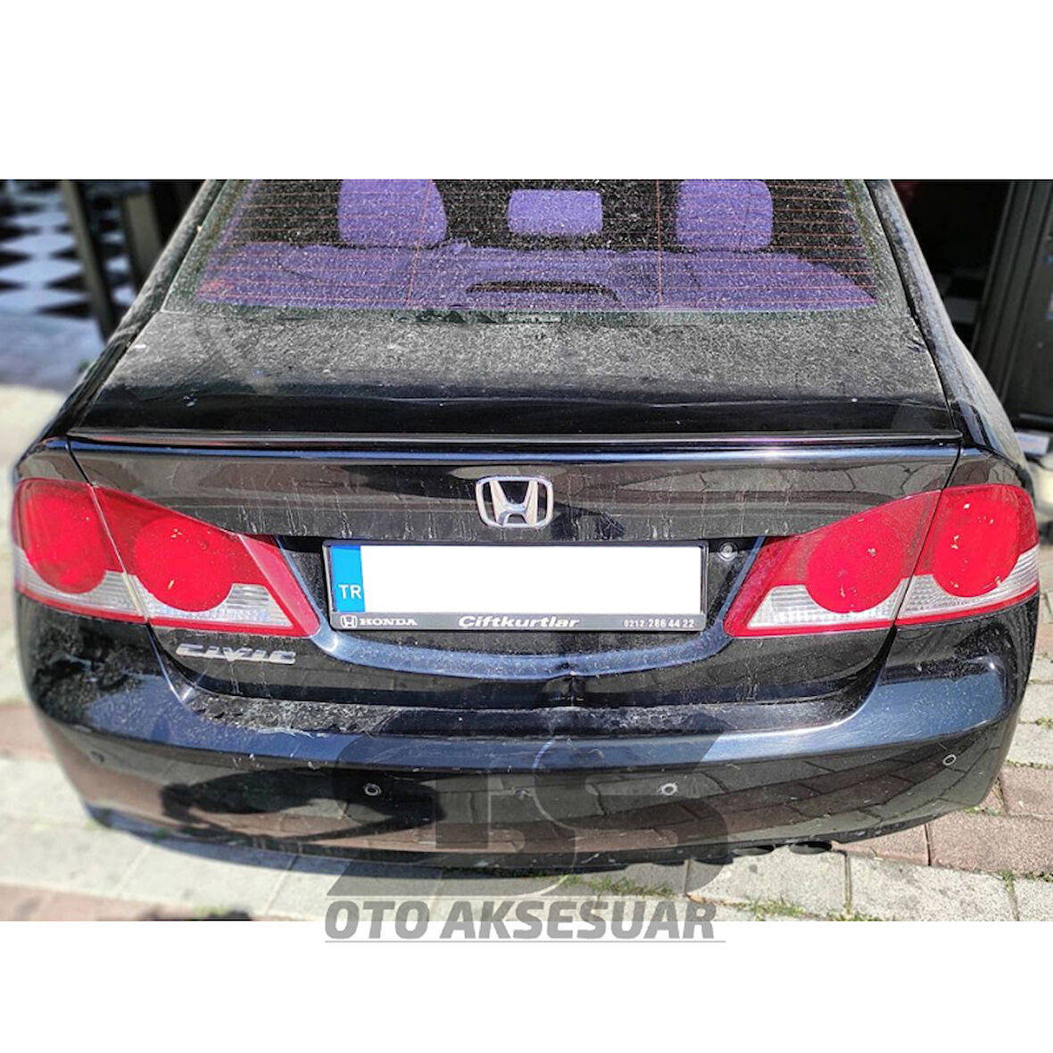 Honda Civic Fd6 Bagaj Üstü Black Piano Spoiler Bagaj Çıtası