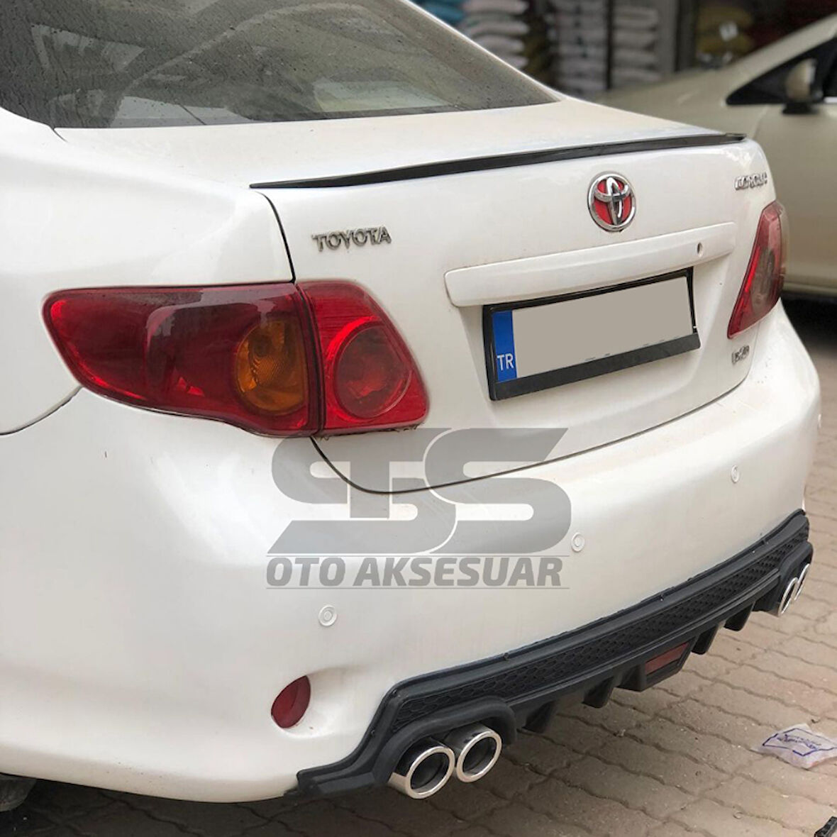 Toyota Corolla 2006-2012 Bagaj Üstü Slim Spoiler Piano Black Parlak Siyah