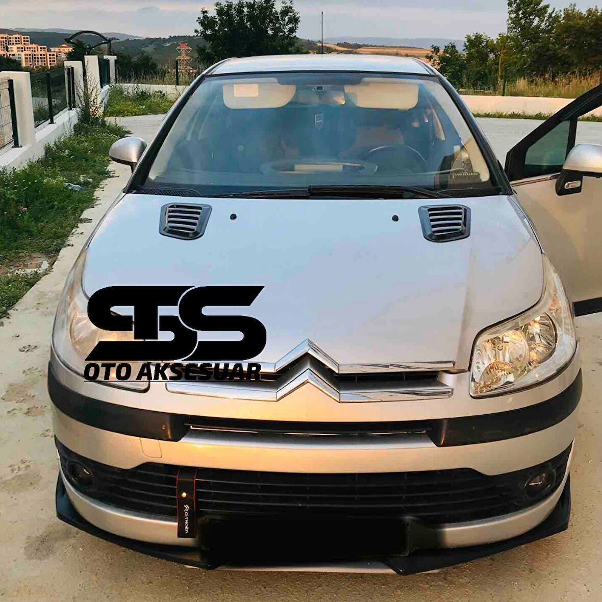 Citroen C4 Uyumlu Piano Black Kaput Üstü Havalandırma Izgarası