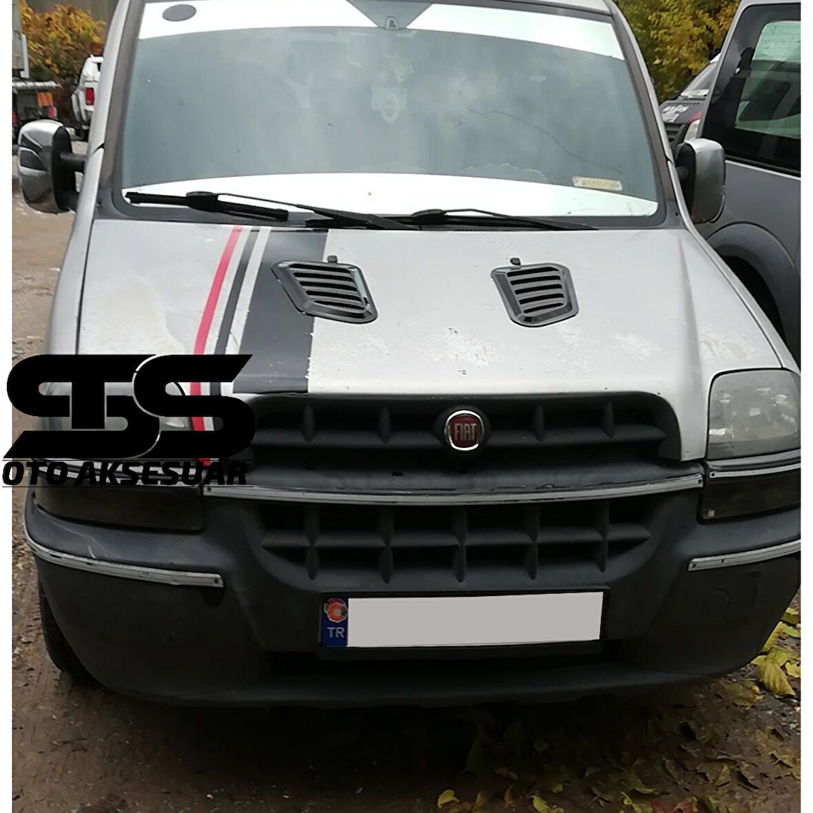 Fiat Doblo Uyumlu Piano Black Kaput Üstü Havalandırma Izgarası