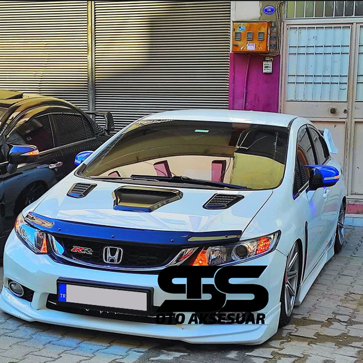 Honda Civic FB7 Uyumlu Piano Black Kaput Üstü Havalandırma Izgarası