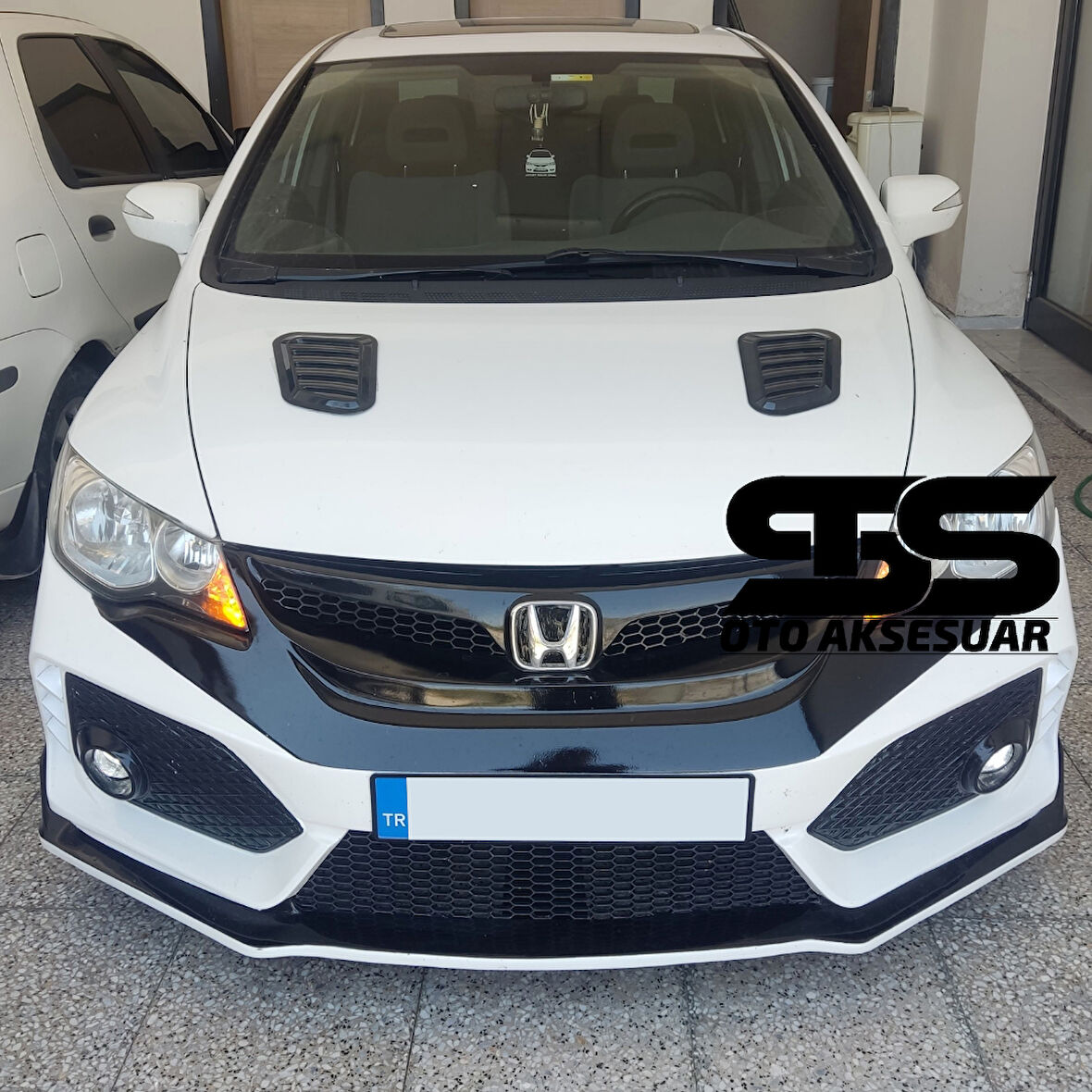 Honda Civic FD6 Uyumlu Piano Black Kaput Üstü Havalandırma Izgarası