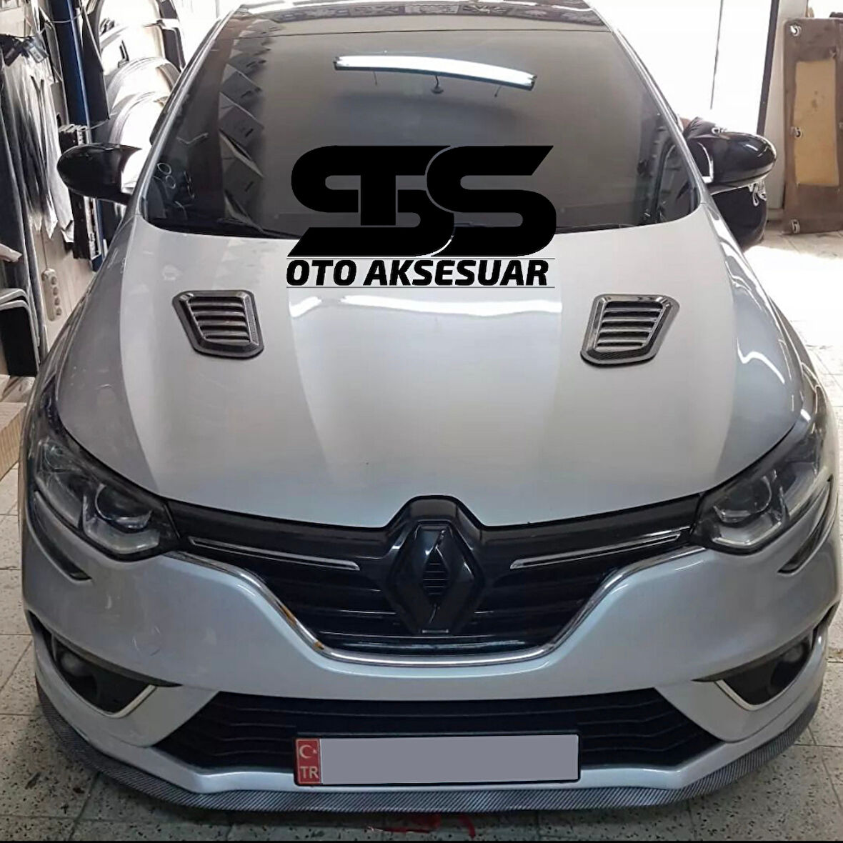 Renault Megane 4 Uyumlu Piano Black Kaput Üstü Havalandırma Izgarası