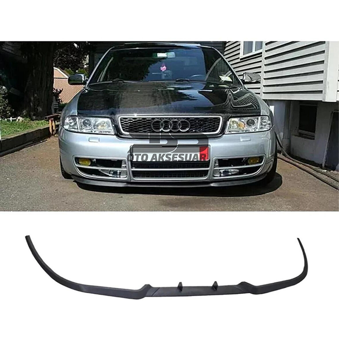 Audi S2 B4 Cupra R Uyumlu Ön Lip Mat Siyah Ön Tampon Lip