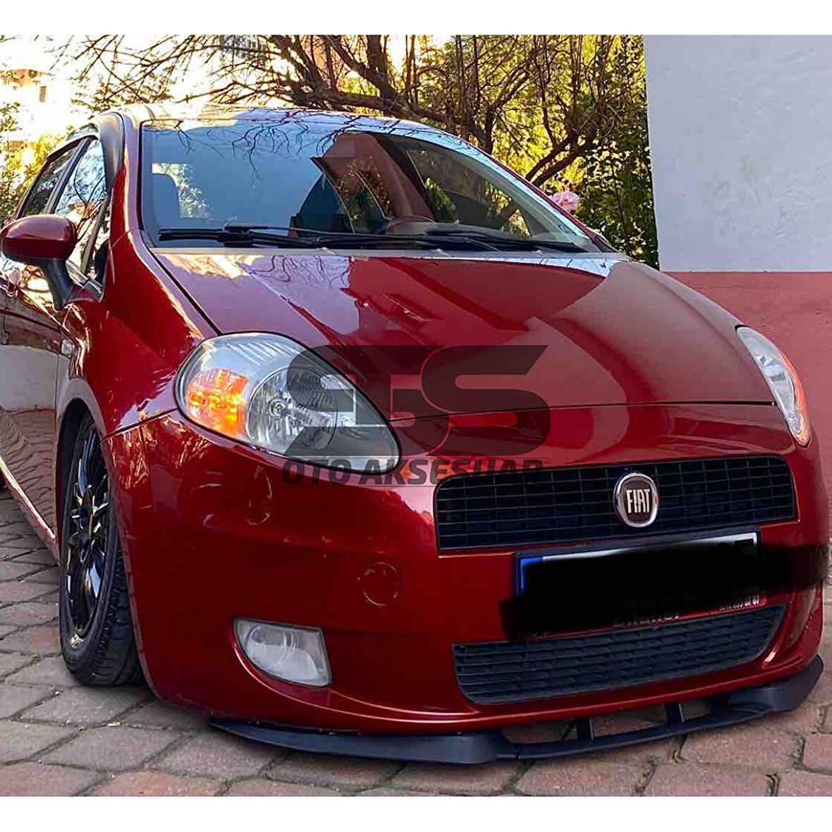 Fiat Punto Cupra R Uyumlu Ön Lip Mat Siyah Ön Tampon Lip