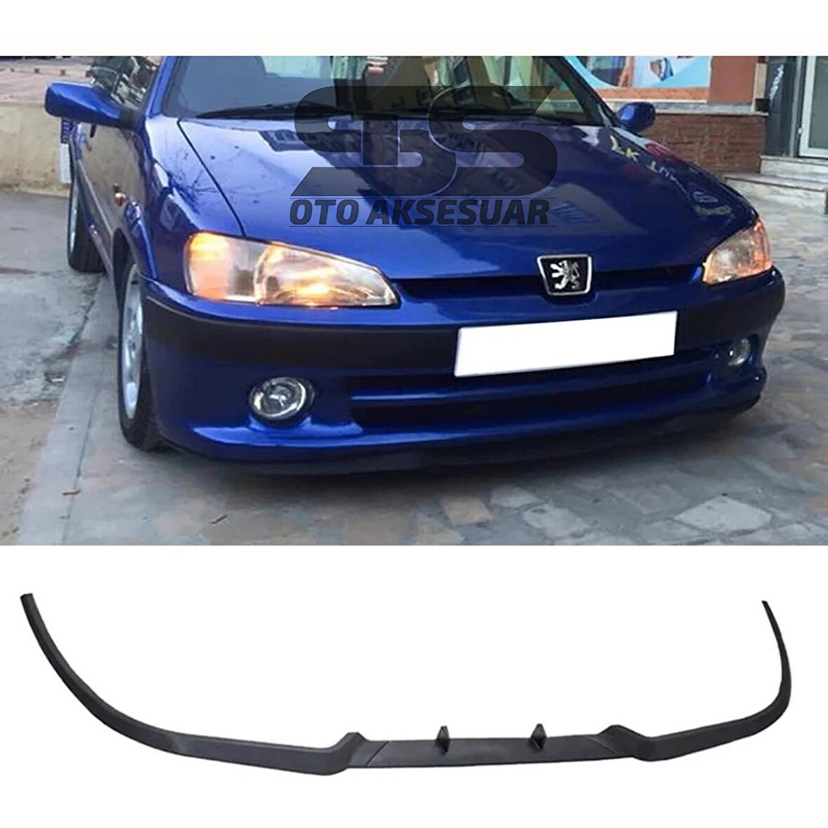 Peugeot 106 Cupra R Uyumlu Ön Lip Mat Siyah Ön Tampon Lip