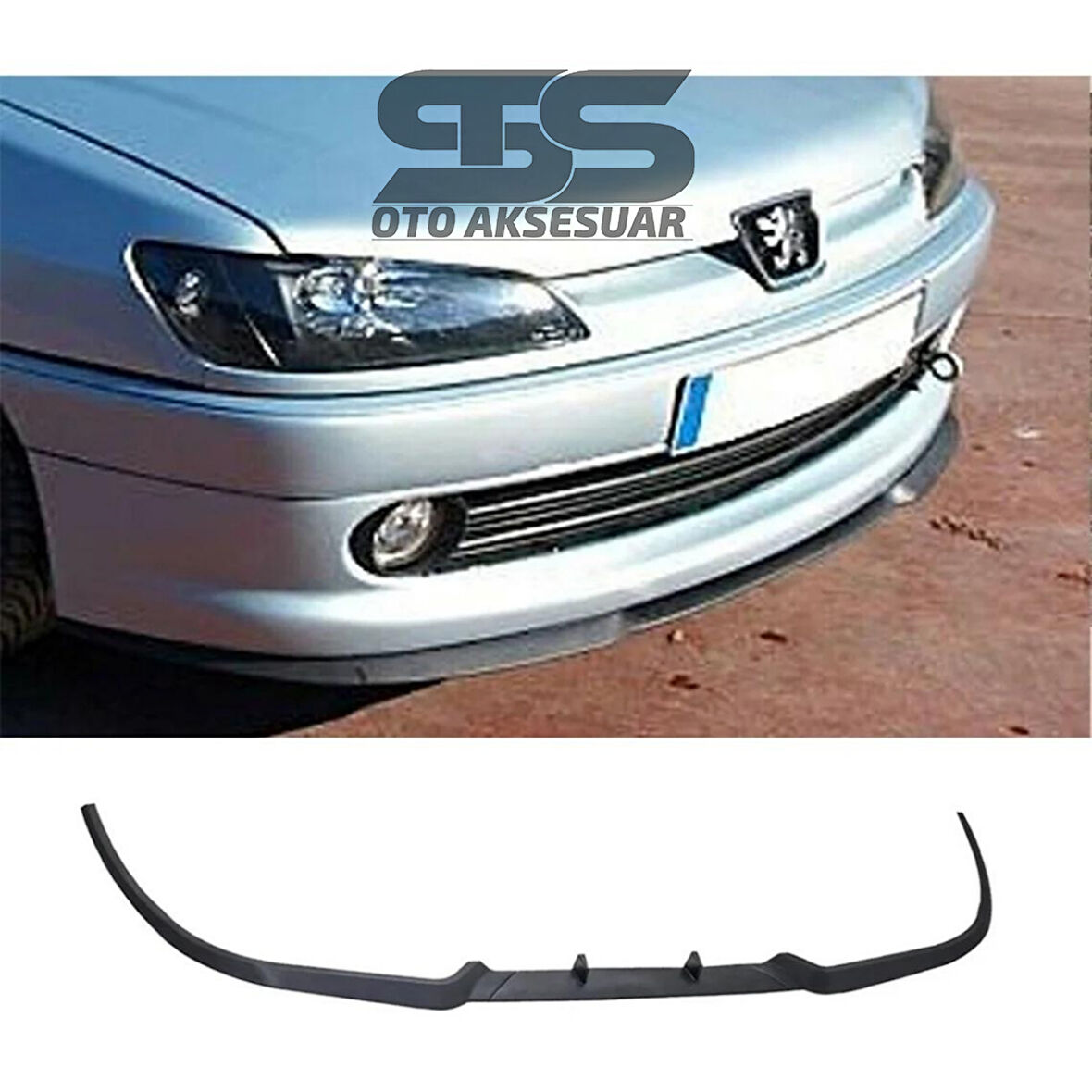 Peugeot 306 Cupra R Uyumlu Ön Lip Mat Siyah Ön Tampon Lip