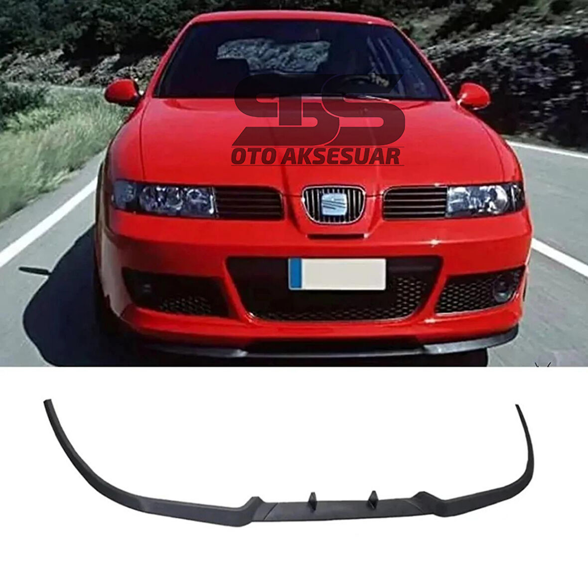 Seat Leon mk1 mk2 Cupra R Uyumlu Ön Lip Mat Siyah Ön Tampon Lip