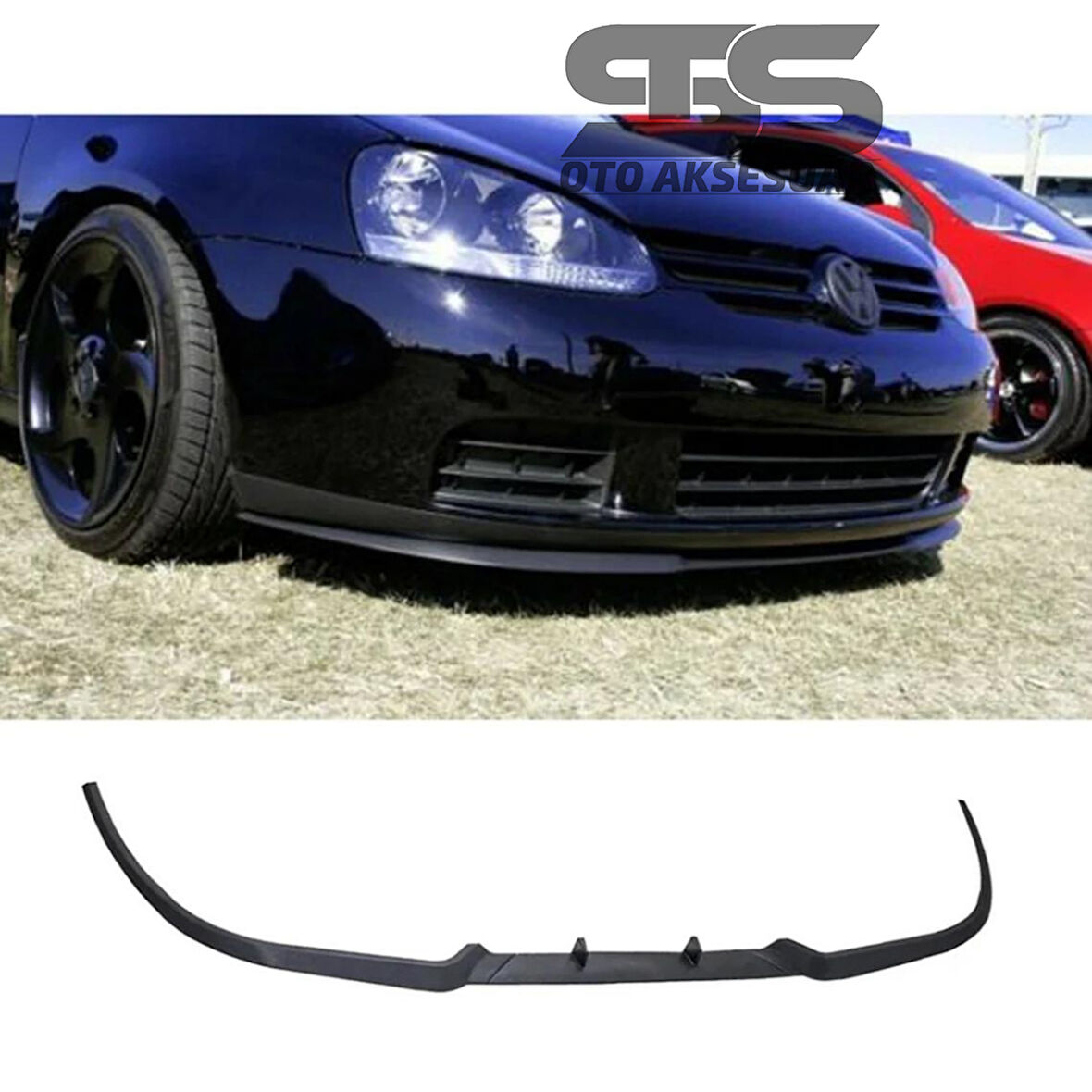 Vw Golf Mk5 Cupra R Uyumlu Ön Lip Mat Siyah Ön Tampon Lip