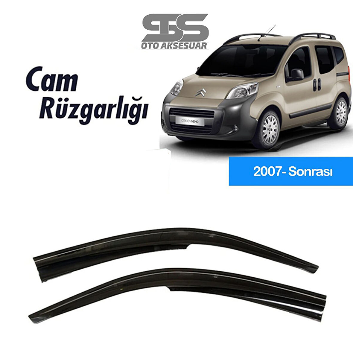 Cam Rüzgarlığı Citroen Nemo 2007 Sonrası Mügen Tip Piano Black