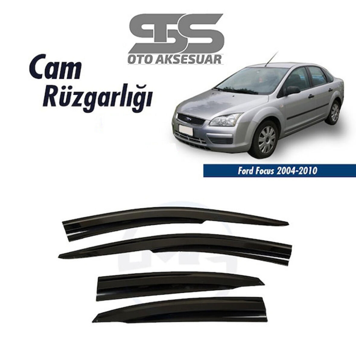 Cam Rüzgarlığı Ford Focus 2 2004-2010 Sedan Mügen Tip Piano Black