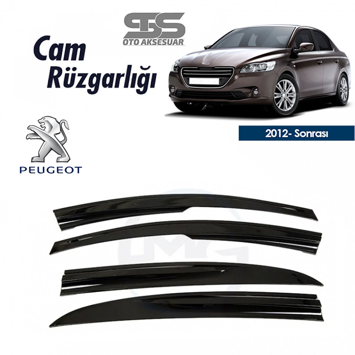 Cam Rüzgarlığı Peugeot 301 2012 Sonrası Mügen Tip Piano Black