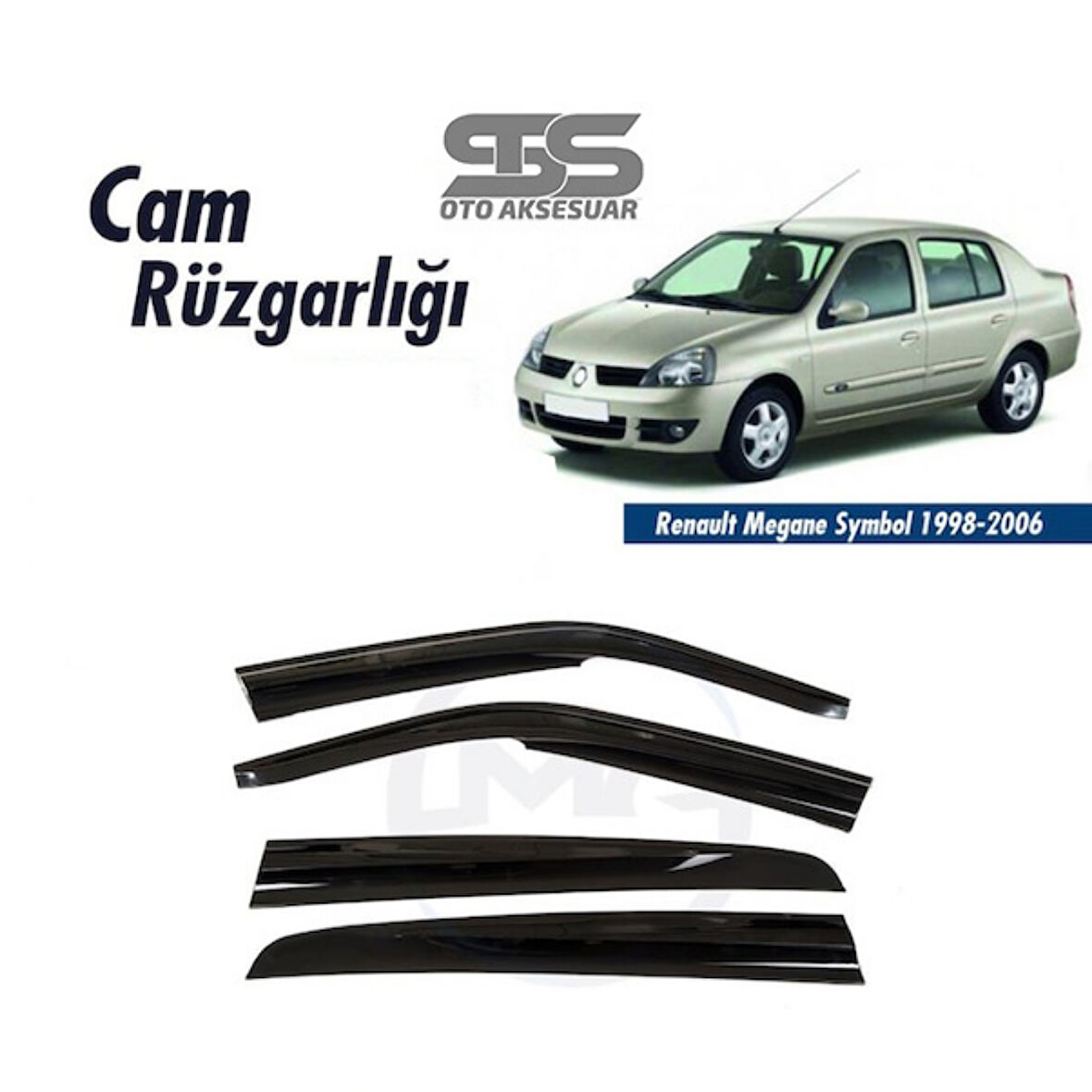 Cam Rüzgarlığı Renault Clio 2 1998-2006  Mügen Tip Piano Black