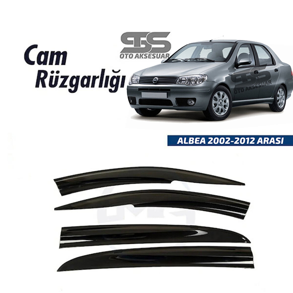 Cam Rüzgarlığı Fiat Albea 2002-2012 Arası Mügen Tip Piano Black