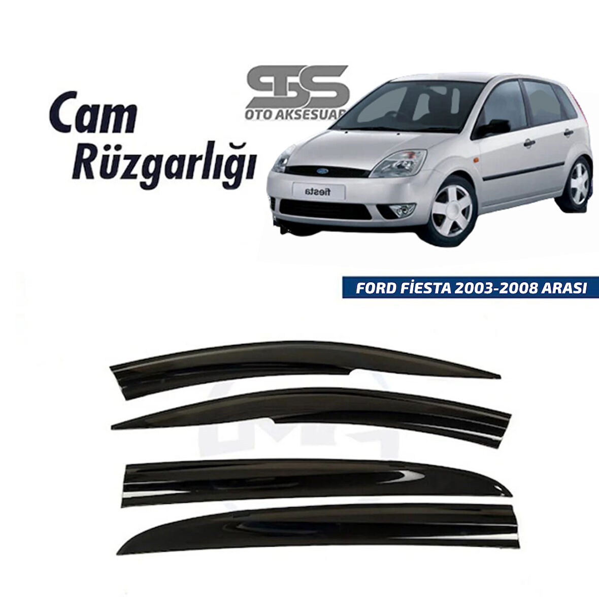 Cam Rüzgarlığı Ford Fiesta 2003-2008 Arası Mügen Tip Piano Black