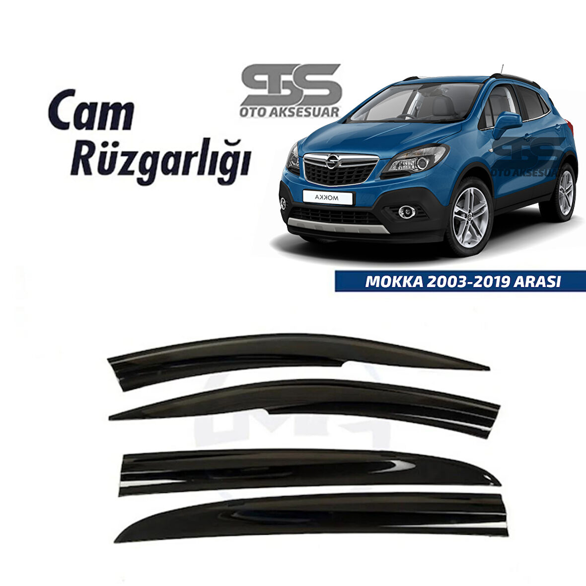 Cam Rüzgarlığı Opel Mokka 2013-2019 Arası Mügen Tip Piano Black