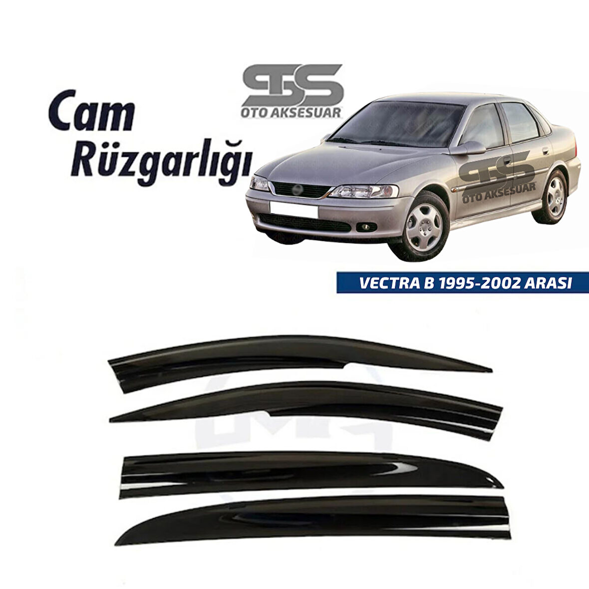 Cam Rüzgarlığı Opel Vectra B 1995-2002 Arası Mügen Tip Piano Black