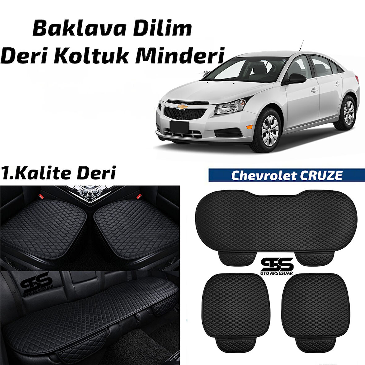 Chevrolet CRUZE Siyah Deri Oto Koltuk Minderi