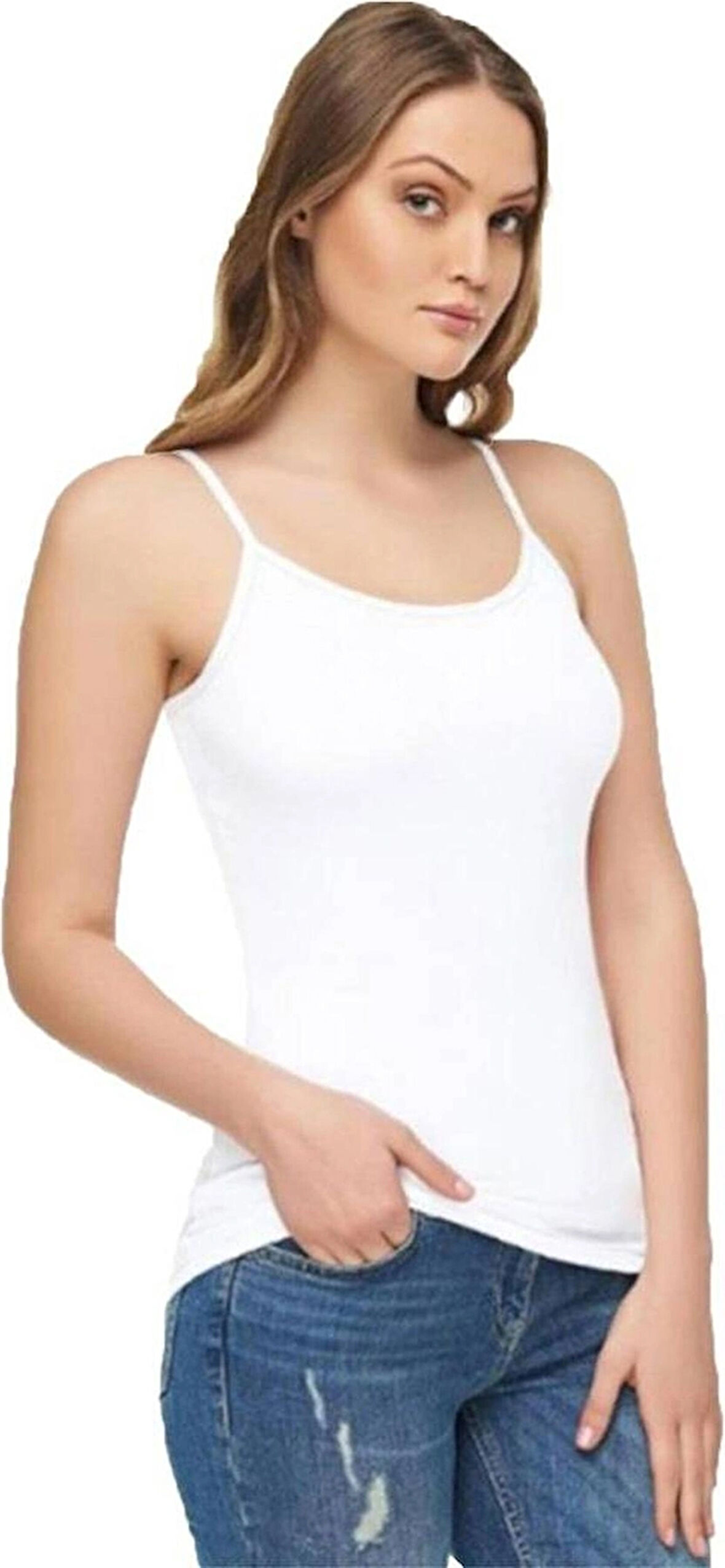  Modal Elastan Ip Askı Kadın Atlet 2'li Paket 