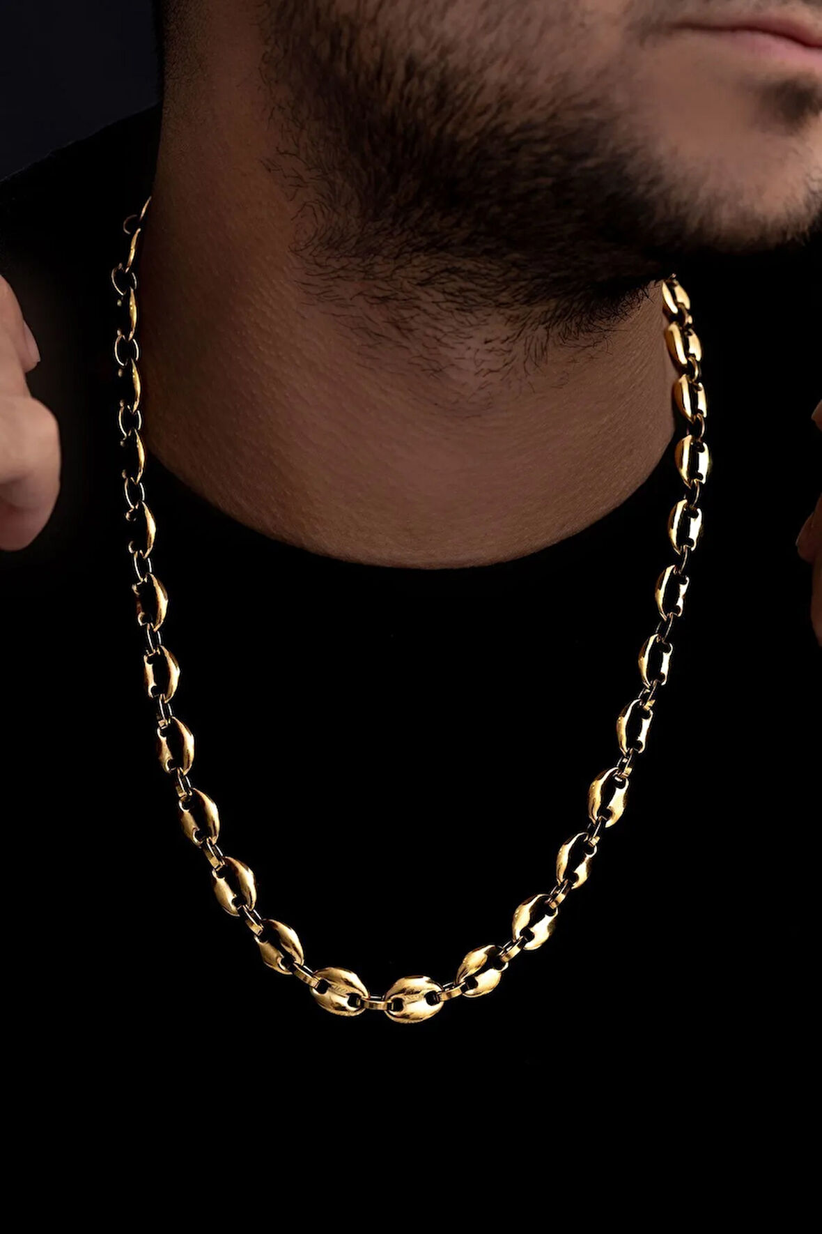 Erkek Çelik Kolye - Gemici Kalın Model Erkek Çelik Kolye - Paslanmaz Çelik