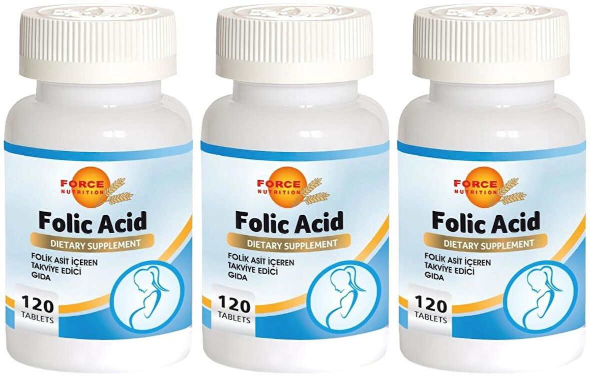 Folic Acid 400 Mcg 3x120 Tablet Folik Asit