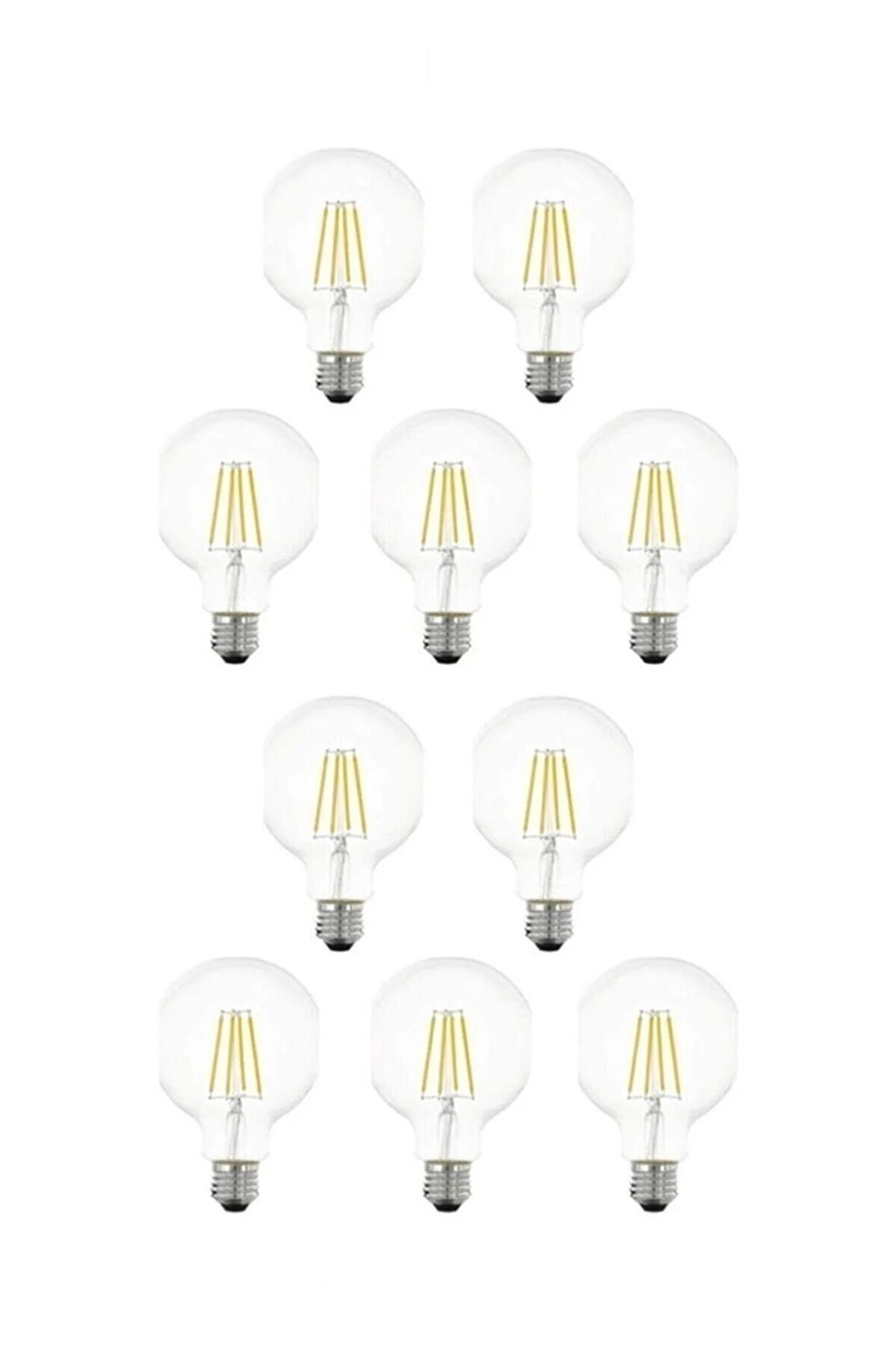 Beyaz Led Rustik Dekoratif Ampul Vintage Aydınlatma 4w 10lu Paket 6500k