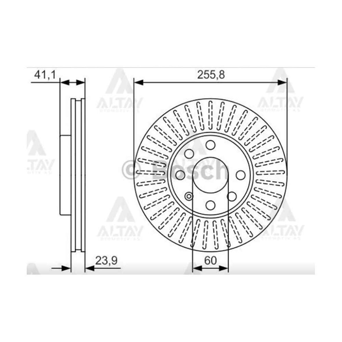 FREN DISKI ASTRA G  98-07 / ÖN HAVALI 256-4