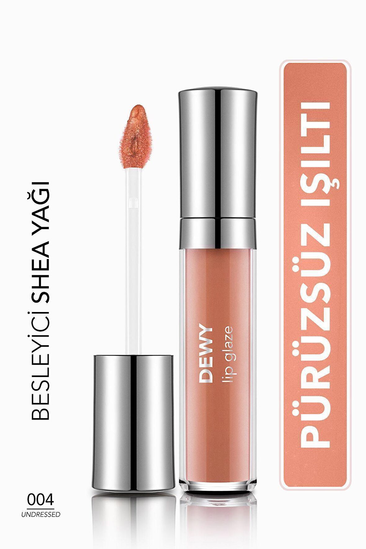 Flormar Besleyici Dudak Parlatıcısı - Dewy Lip Glaze - 004 Undressed-8682536068079
