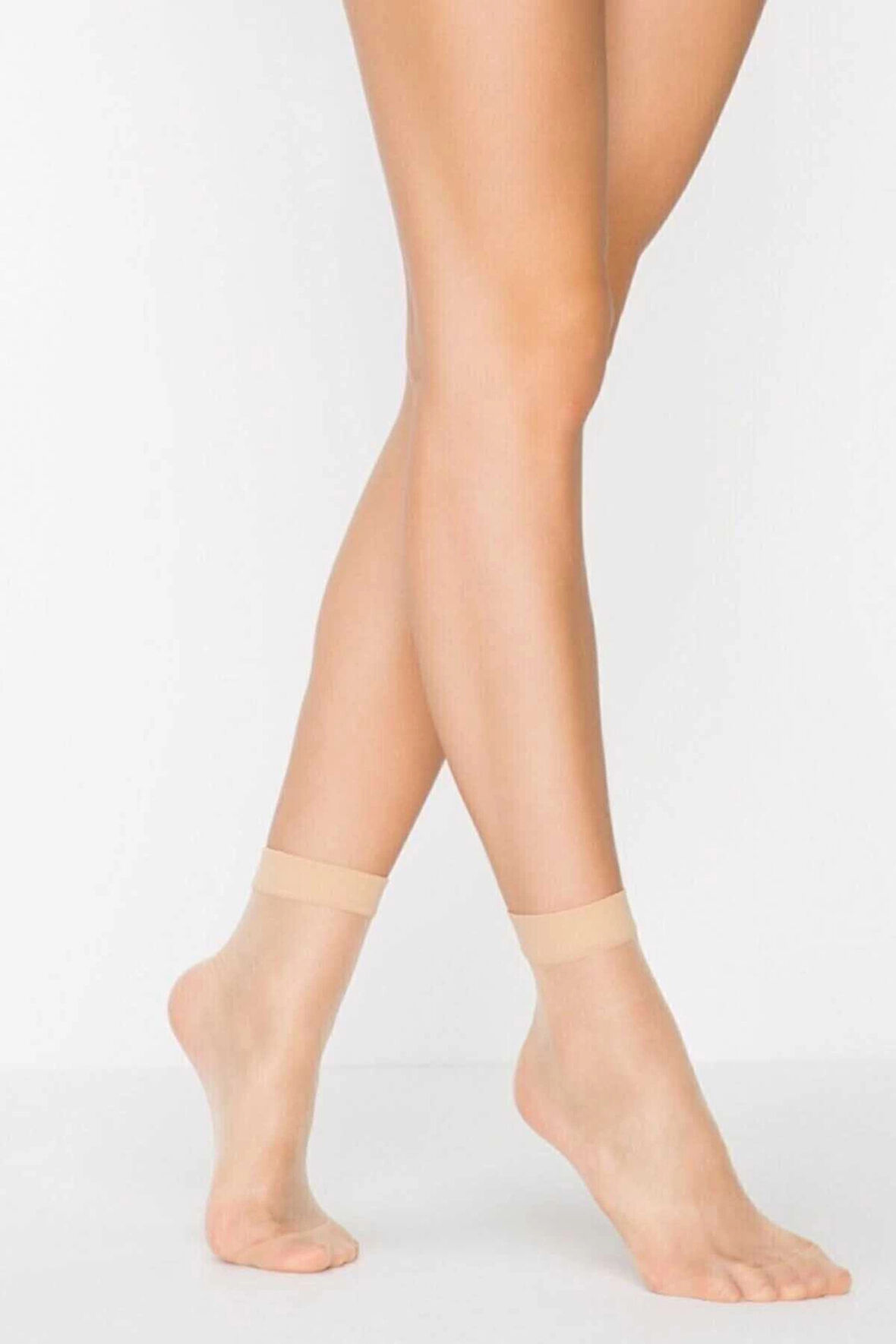 biçomi Kadın Ten Süper 15 Mat Soket Çorap Açık Ten