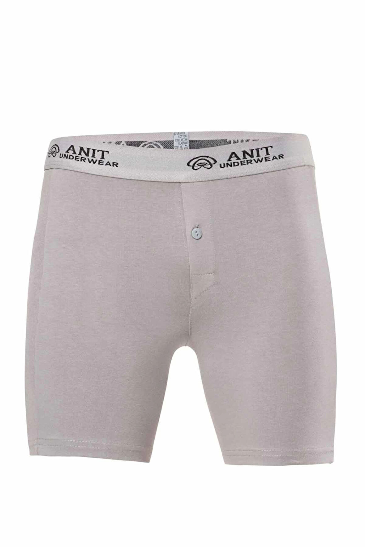 biçomi Likralı Uzun Erkek Boxer Gri - 1114A