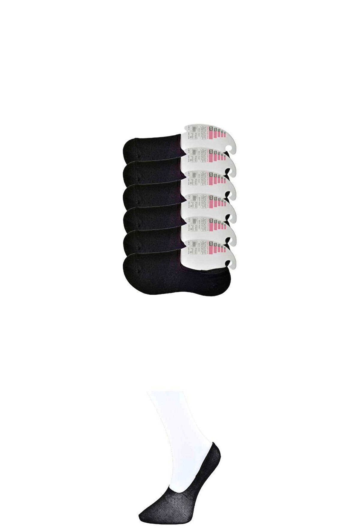 biçomi Siyah Kadın Babet Çorap 6 çift