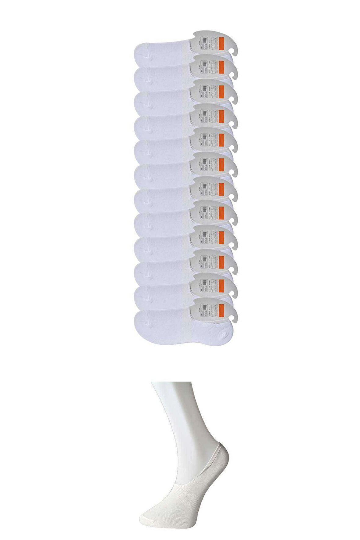 biçomi Beyaz Erkek Babet Çorap 12 çift