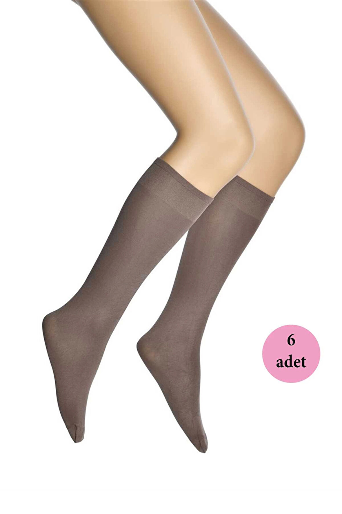 biçomi 6 Adet Mikro 70 Dizaltı Kadın Çorap Vizon 86
