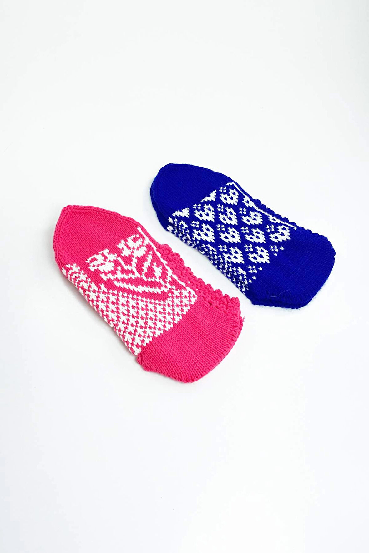 biçomi 2 Çift El Örgüsü Kışlık Şık Kadın Yün Patik Set 12